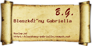 Bleszkány Gabriella névjegykártya