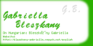 gabriella bleszkany business card